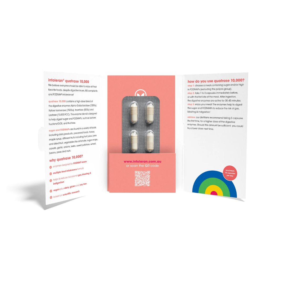 Intoleran Quatrase 10,000 (5 capsules, Trial Pack)