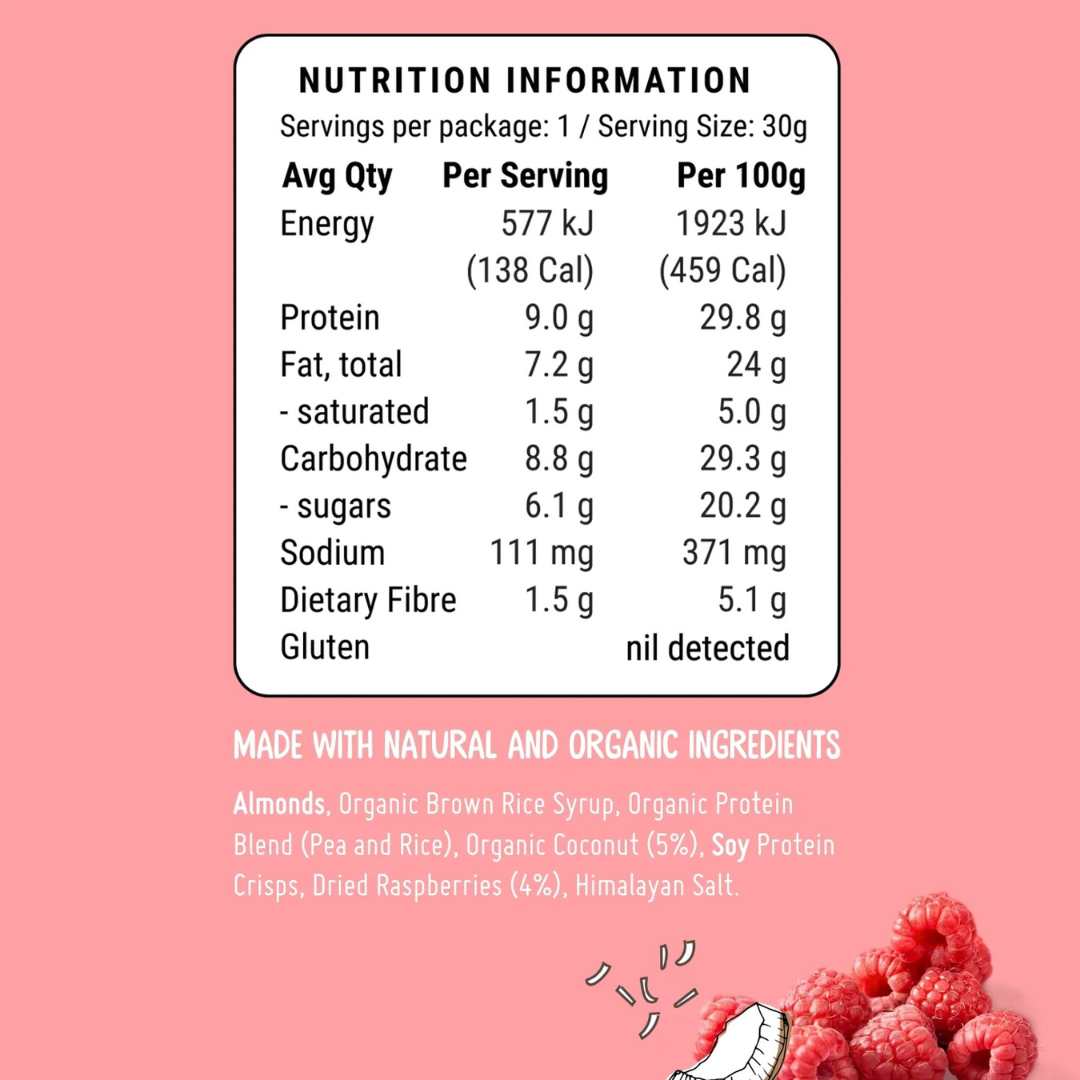 Fodbods Raspberry Coconut (1 x 30g)