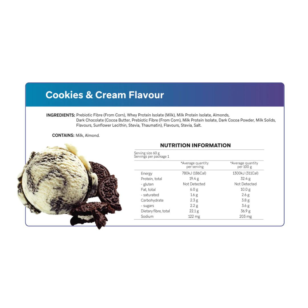 Smart Protein Bar - Low FODMAP Cookies & Cream (60g)