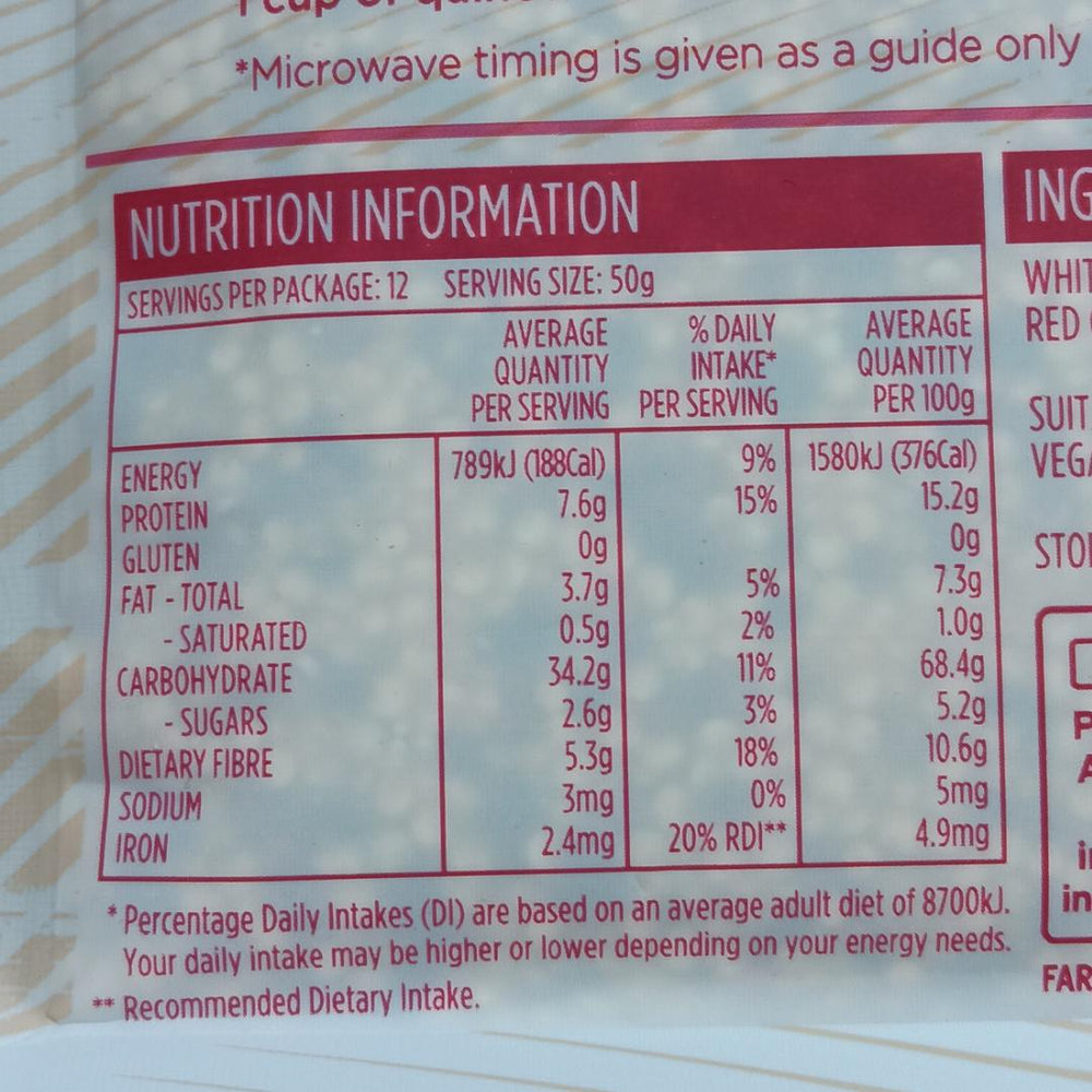 Red Tractor Quinoa TriColour (600g) Foods Australia