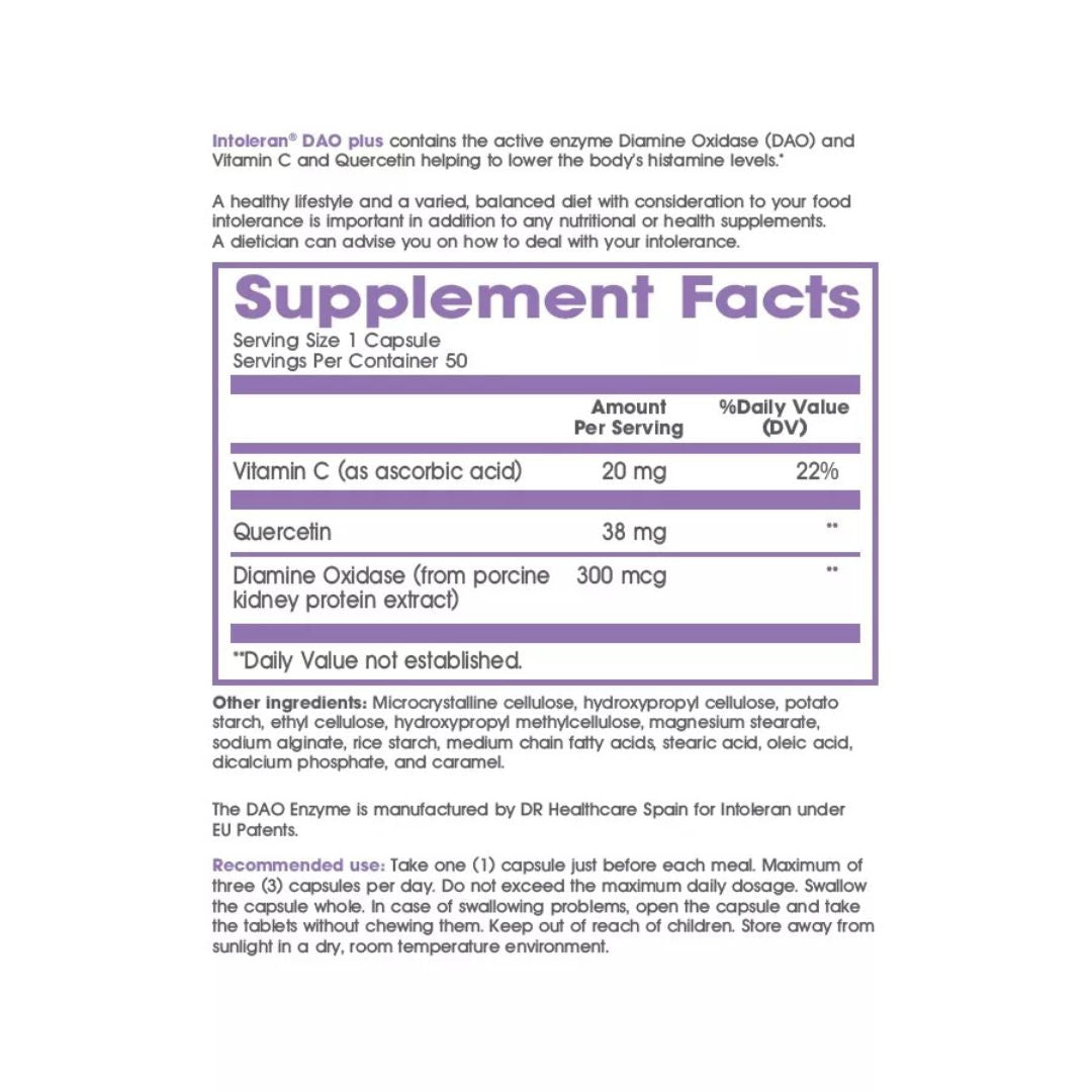 Intoleran DAO Plus (50 Capsules)