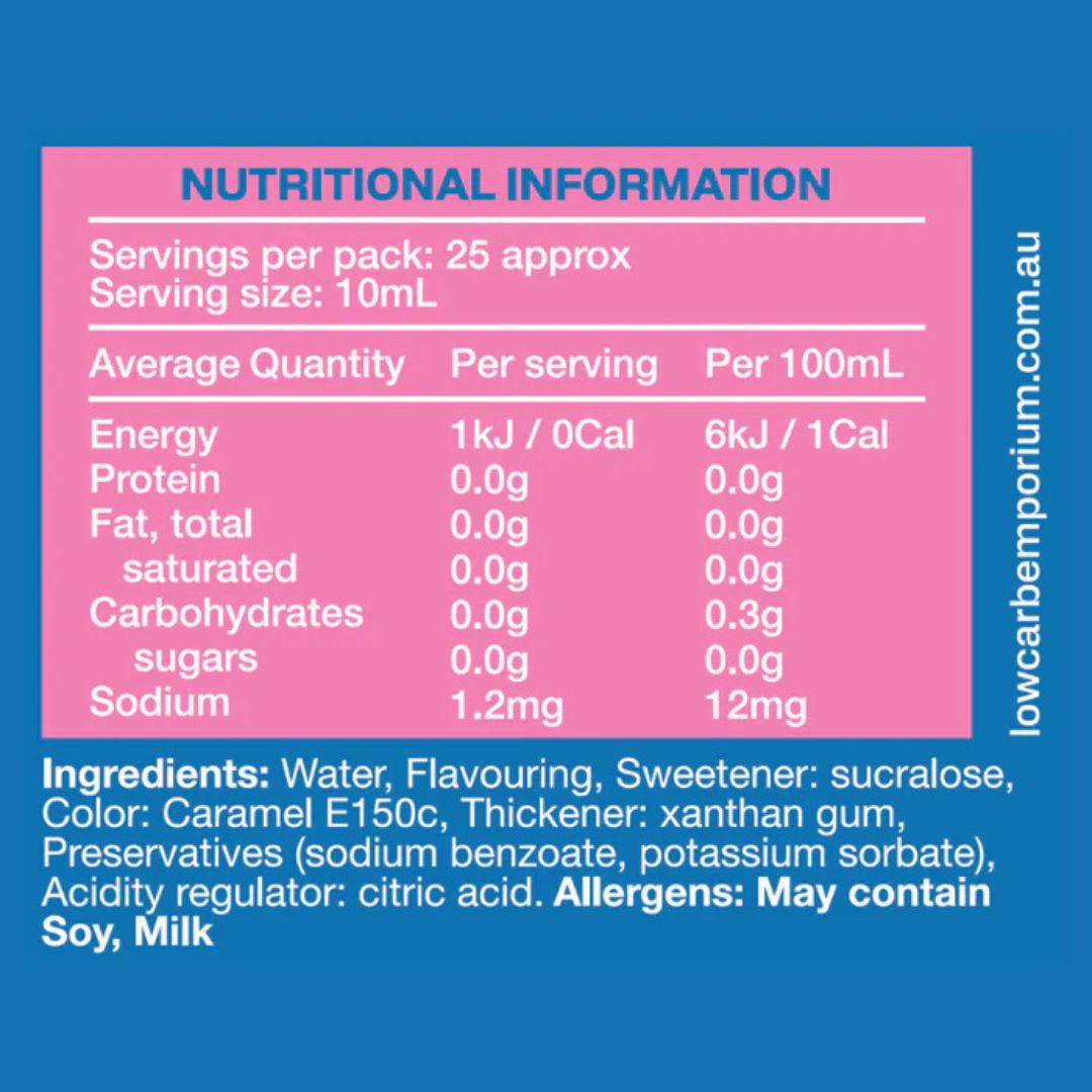 Low Carb Emporium Zero Sugar Syrup - Caramel (250ml)