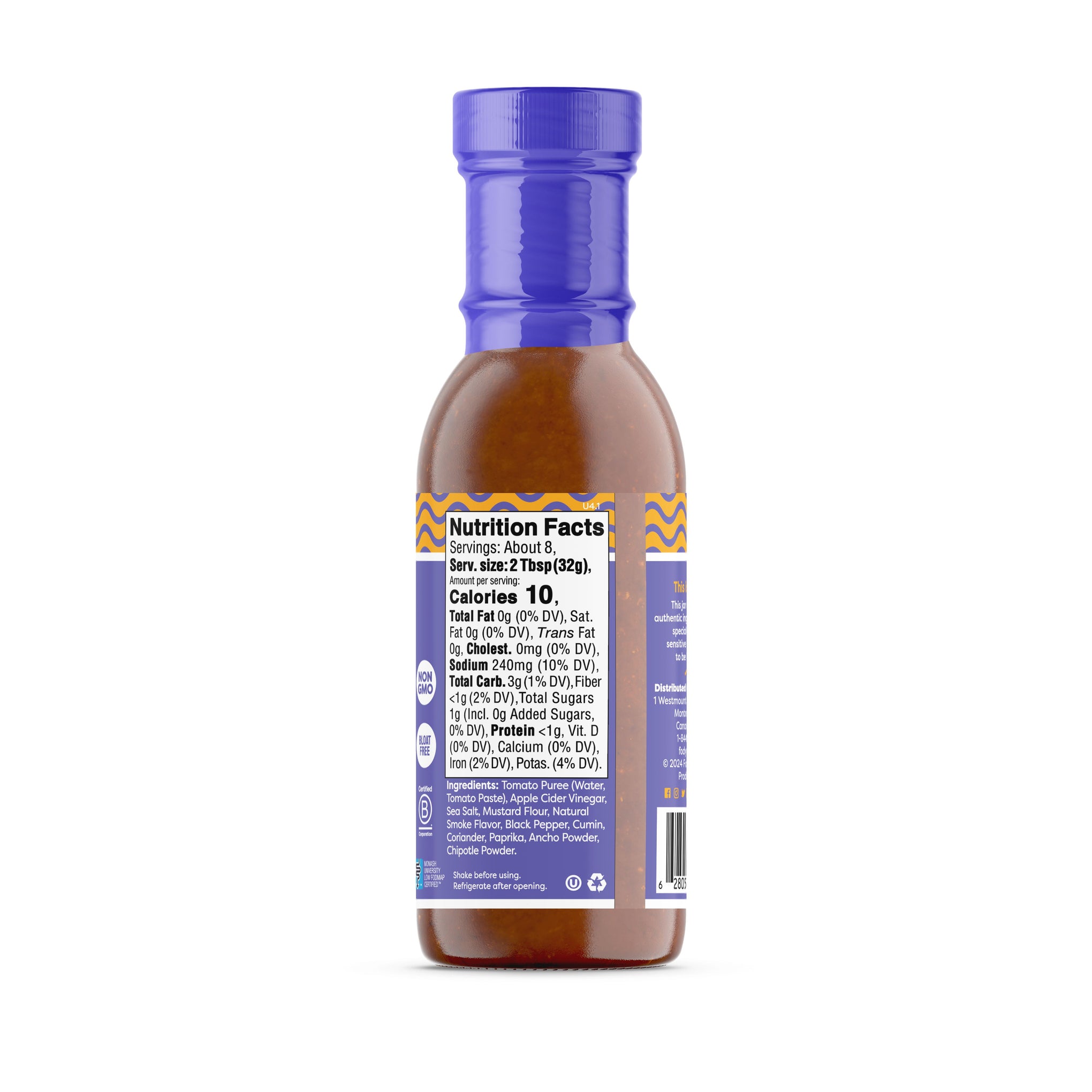 Fody Foods Chipotle BBQ Sauce, Unsweetened (340g)