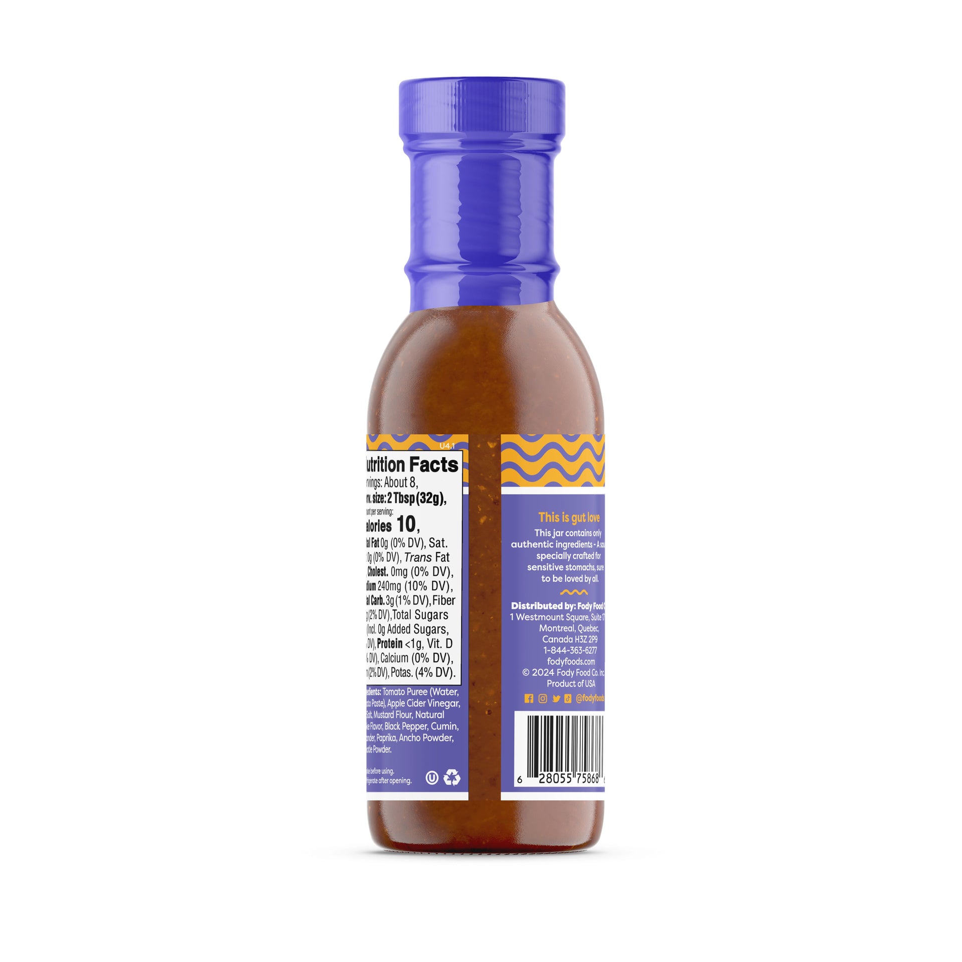 Fody Foods Chipotle BBQ Sauce, Unsweetened (340g)
