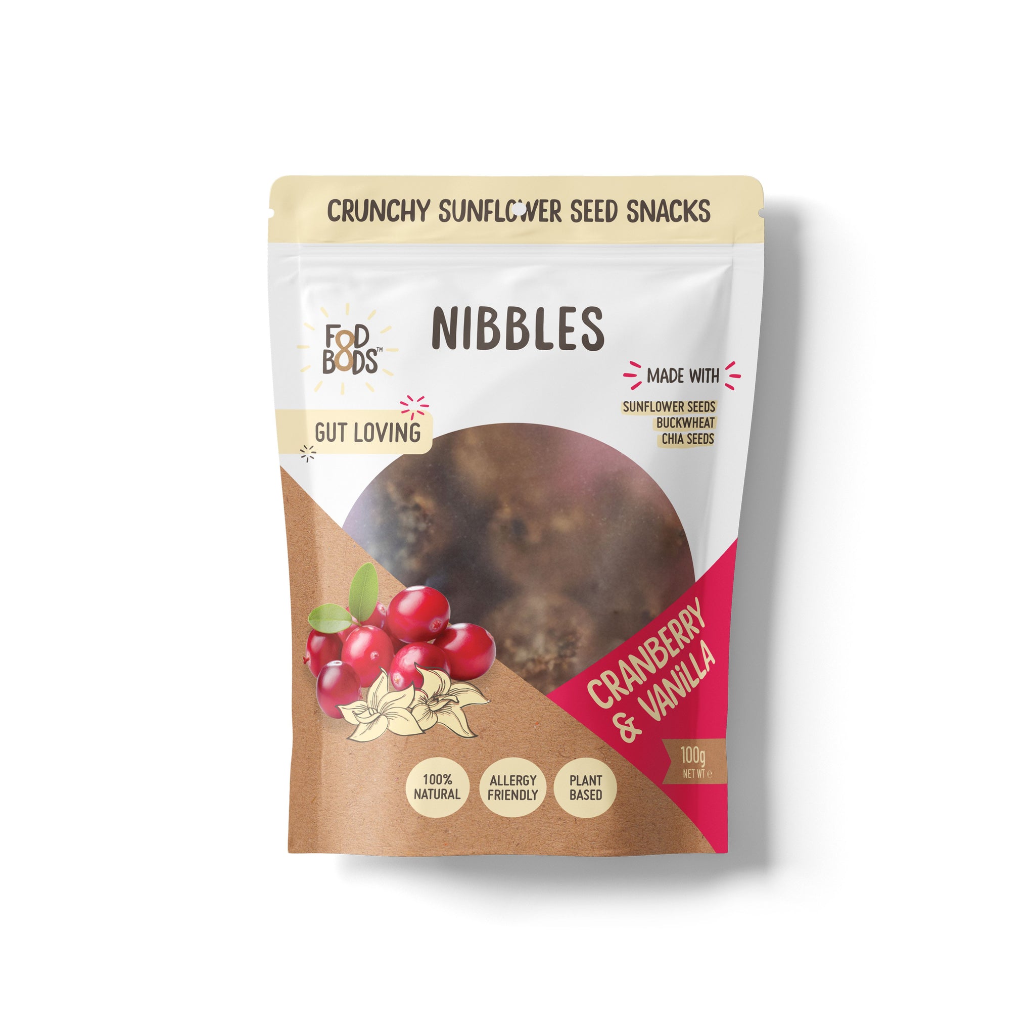 Fodbods Cranberry Vanilla Nibbles (100g)