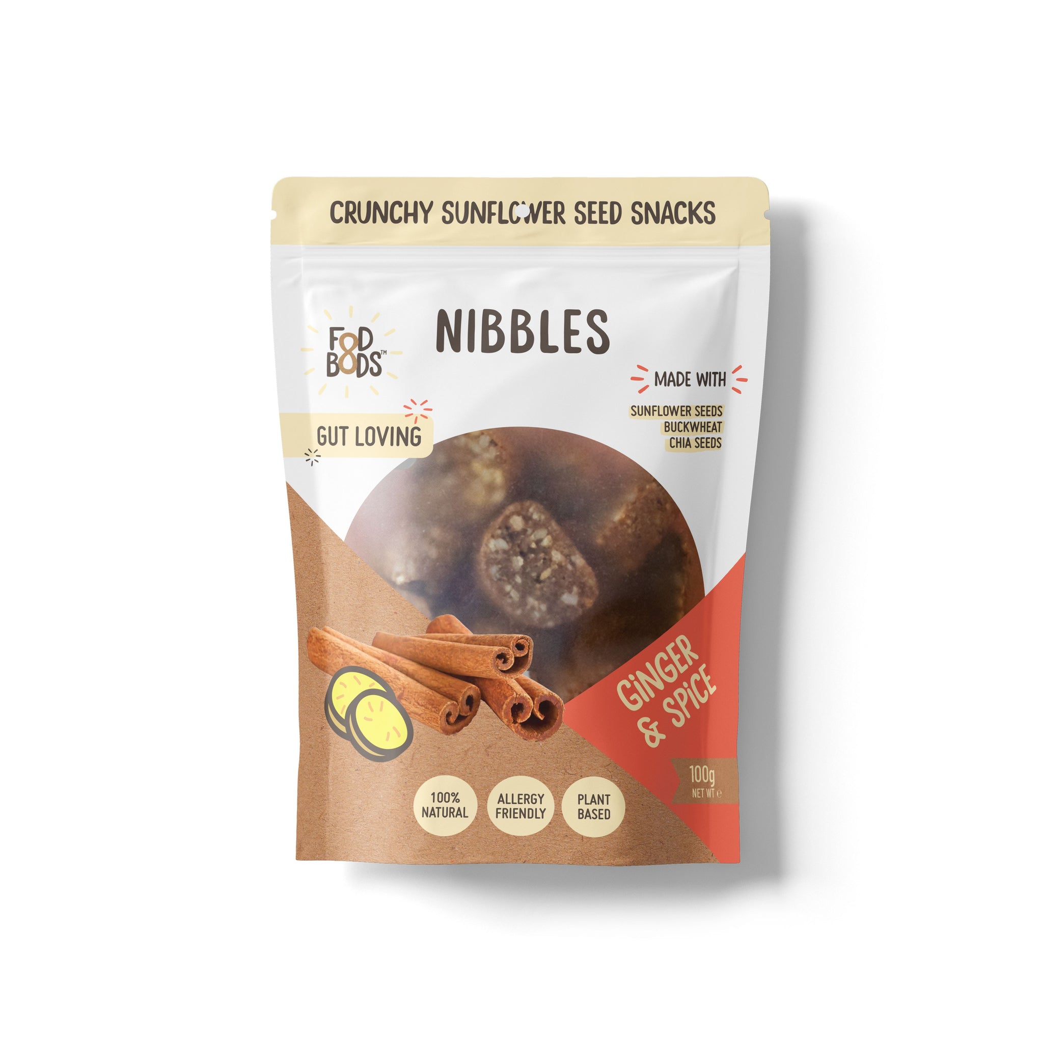 Fodbods Nibbles Ginger & Spice (100g)