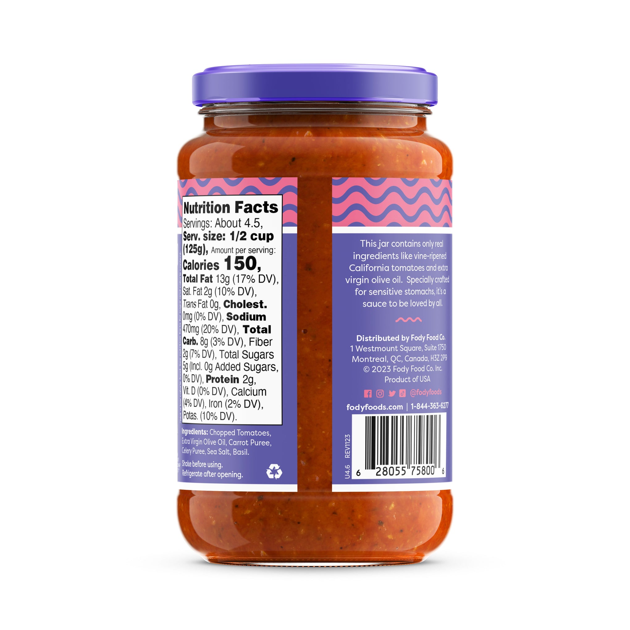Fody Foods Marinara Pasta Sauce (565g)