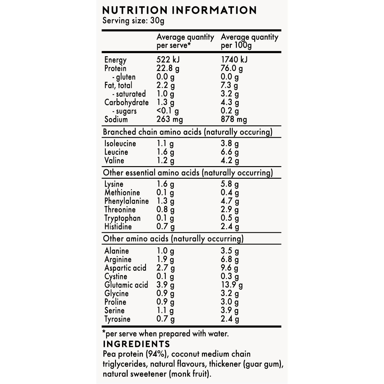 Roam Low FODMAP Vegan Protein Powder - Vanilla (90g)