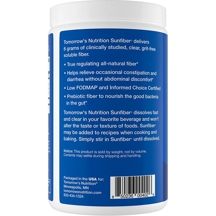 Tomorrow's Nutrition Sunfiber Partially Hydrolysed Guar Gum PHGG Double Pack - 2 Months Supply (420g)