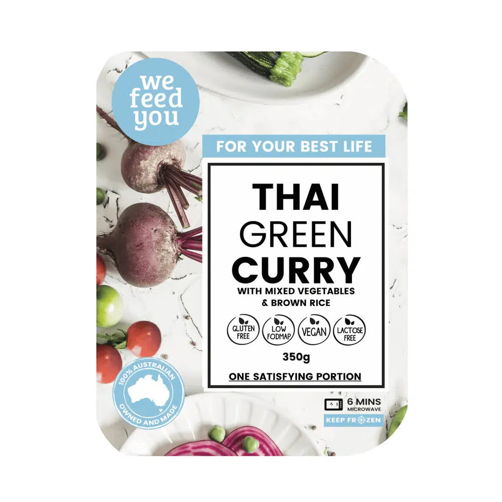 We Feed You Thai Green Curry with Eggplant Bok Choy Brown Rice 350 Foods Online Australia FodShop