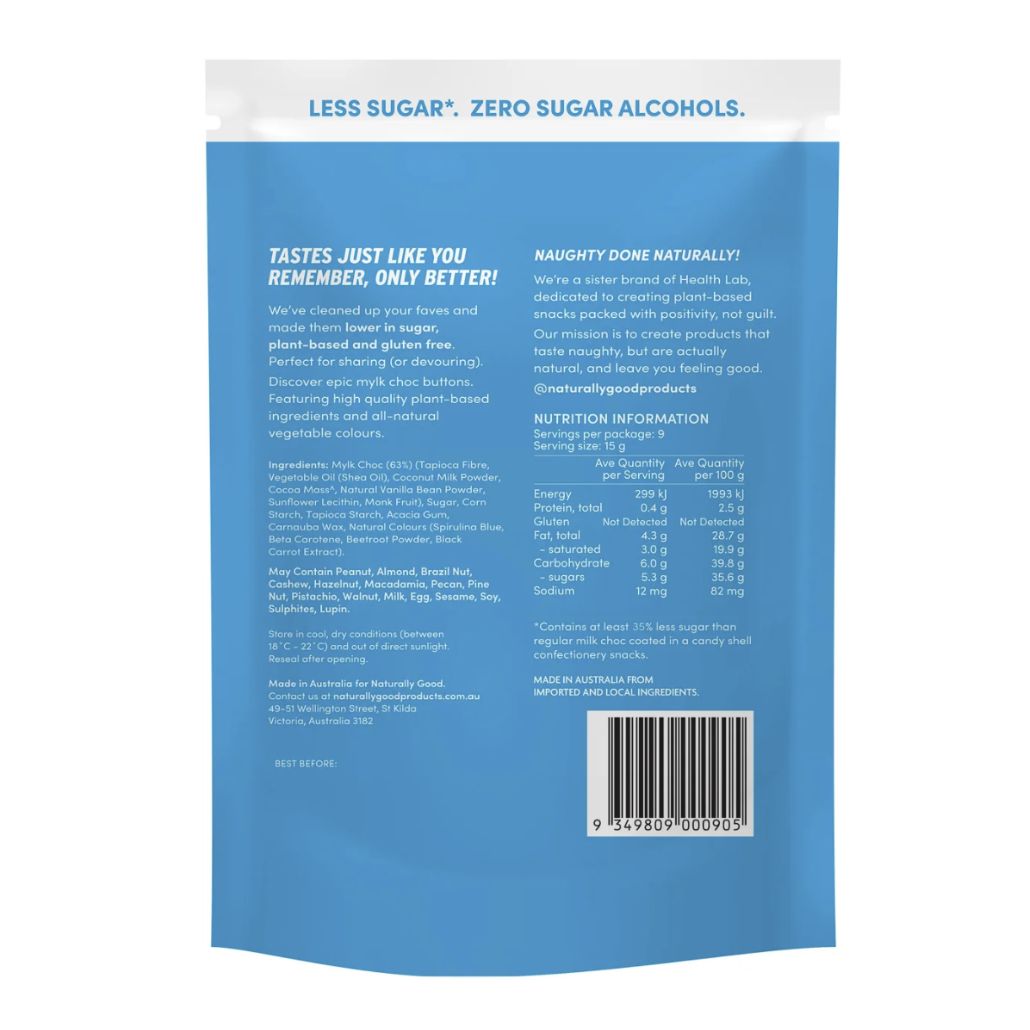 Naturally Good Original Mylk Partyz 35% Less Sugar (135g)