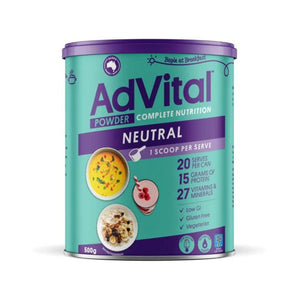 AdVital Nutritionally Complete Protein Powder - Neutral (500g)