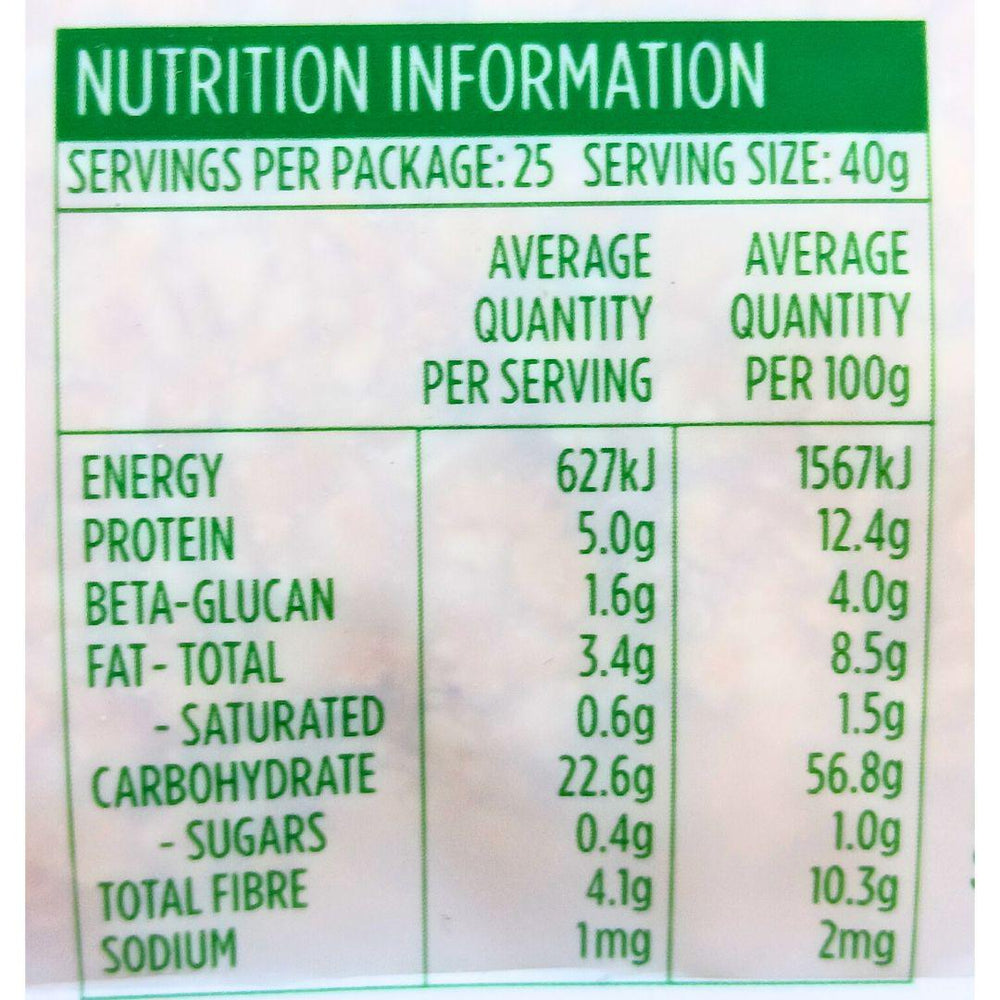 Red Tractor Organic Instant Oats (1kg) Foods Australia