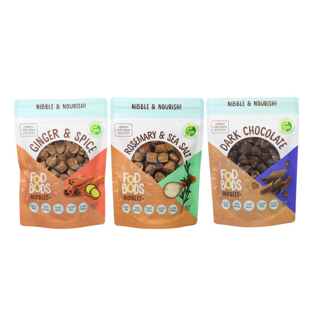 Fodbods Low FODMAP Nibble Pack Trio (500g)