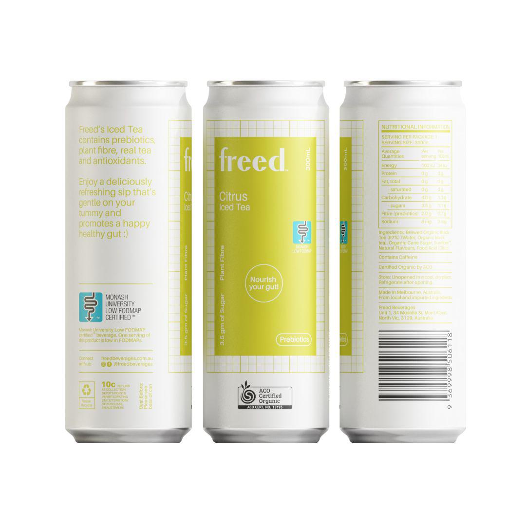 Freed Beverages Citrus Iced Tea- Monash University Low FODMAP Certified™ (300ml)