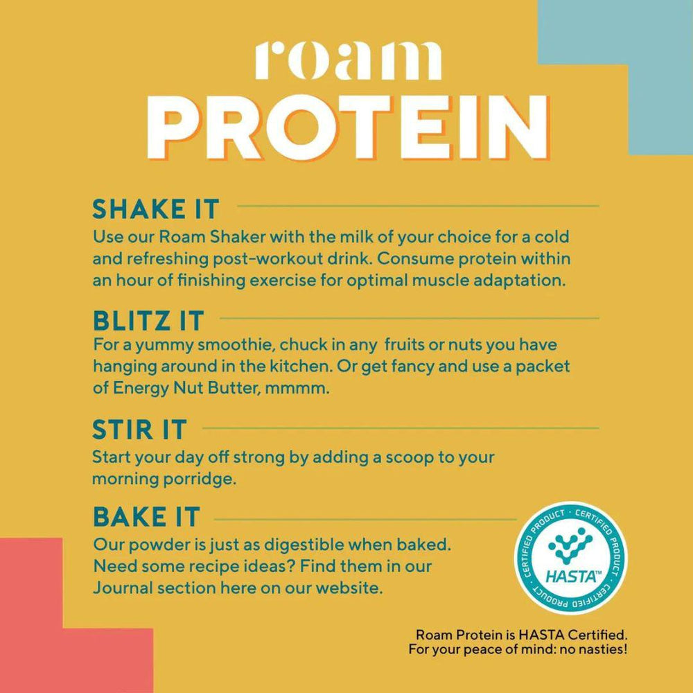 Roam Low FODMAP Vegan Protein Powder Chocolate (90g) Foods Australia