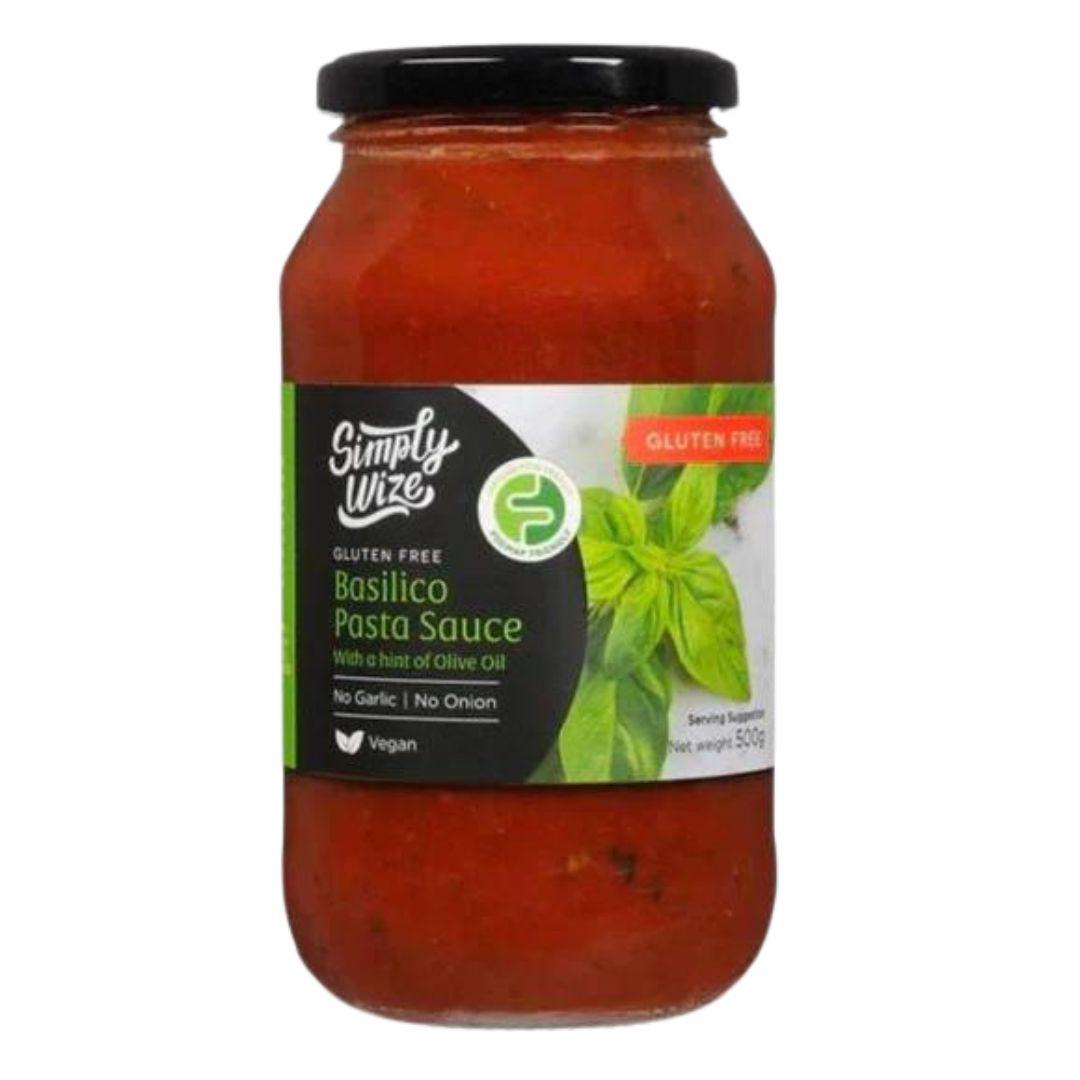 Simply Wize Low FODMAP Basilico Pasta Sauce - BULK BUY (6 Jars, 3kg)