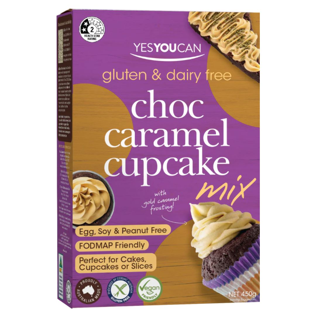 YesYouCan Choc Caramel Cupcake Mix (450g)