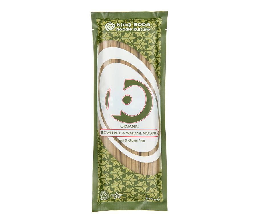 King Soba Brown Rice and Wakame Noodles (250g)