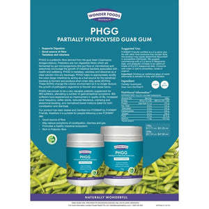 Wonder Foods Partially Hydrolysed Guar Gum - PHGG (300g)