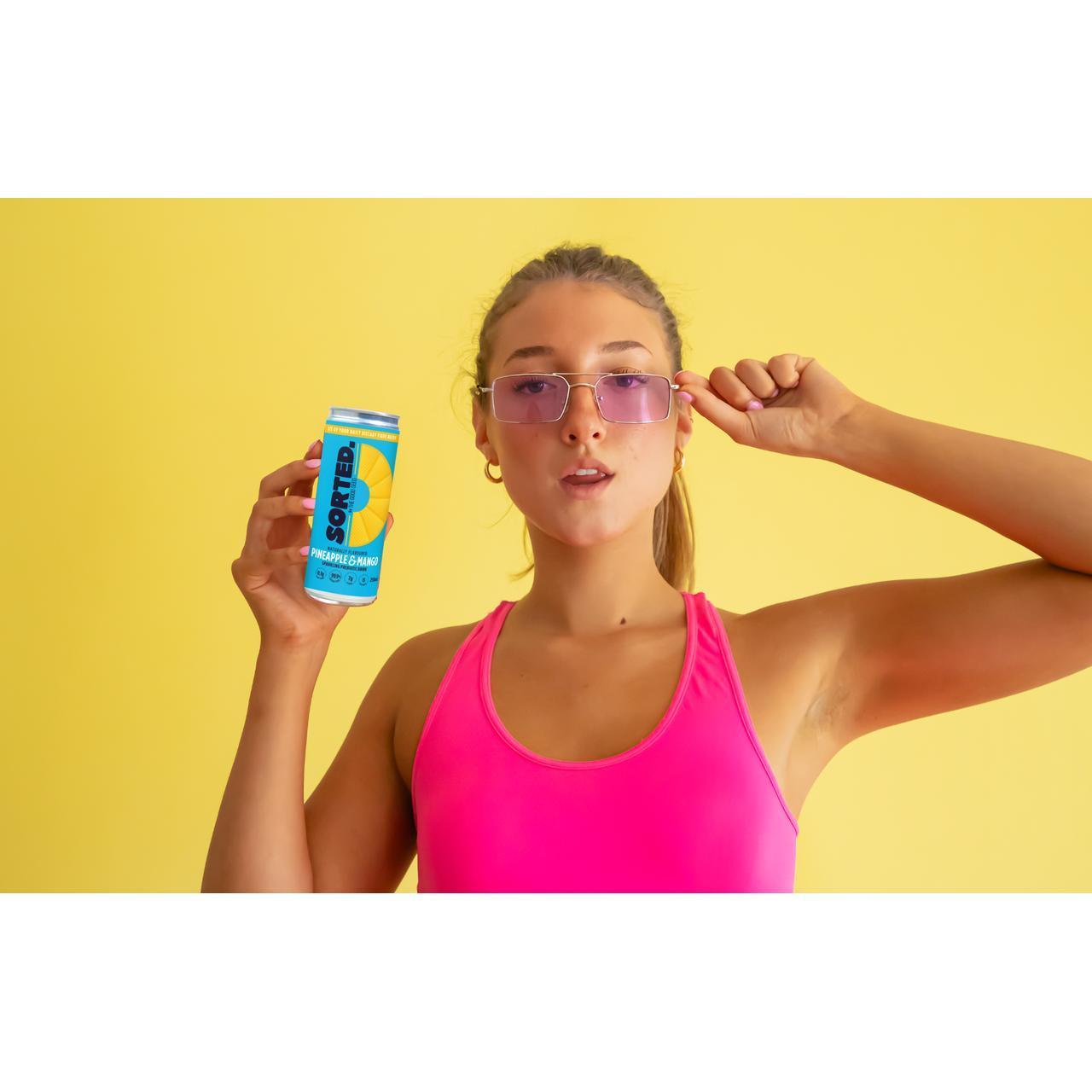 Sorted Sparkling Prebiotic Drink - Pineapple & Mango (250ml)