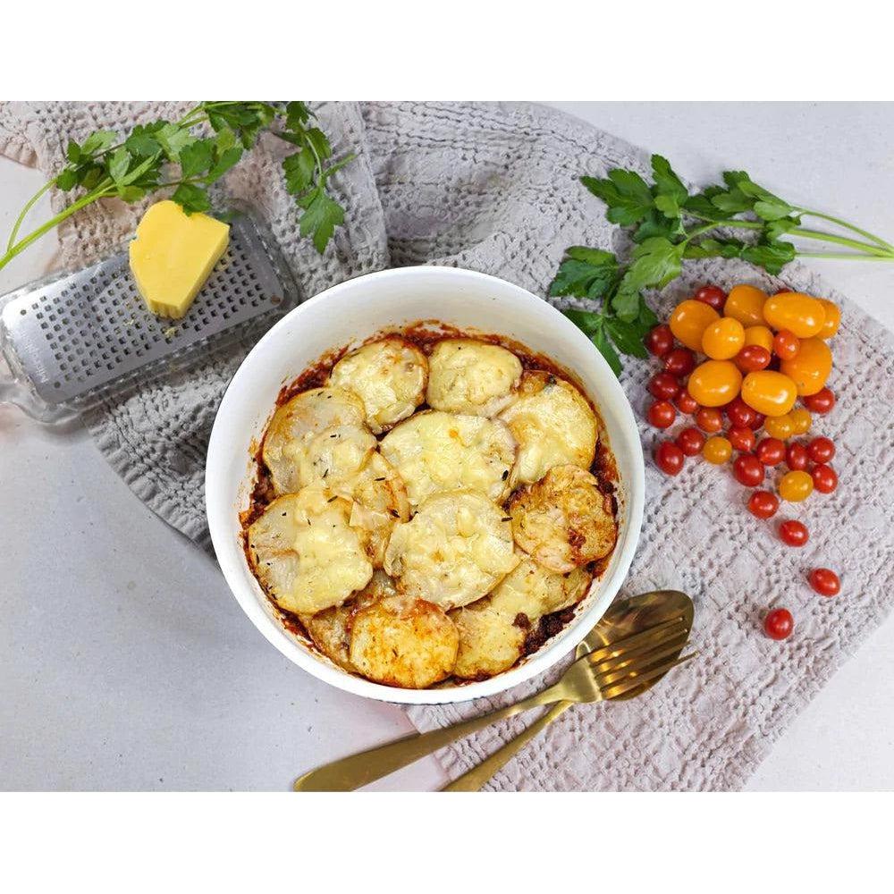 We Feed You Beef Cottage Pie Topped with Chat Potatoes & Mozzarella Cheese (350g) - FROZEN PRODUCT, DELIVERY ONLY