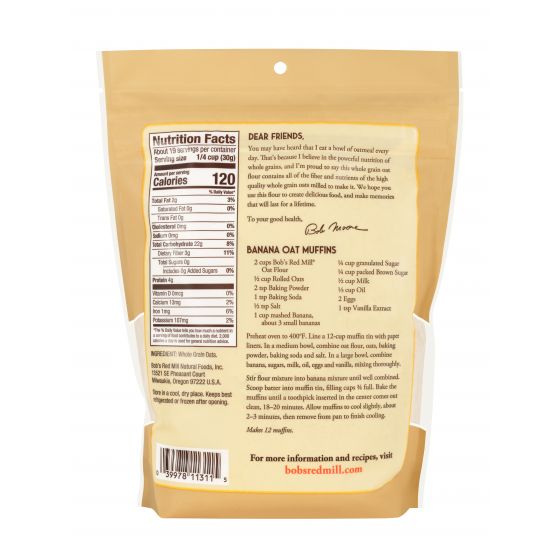 Bob's Red Mill Wholegrain Oat Flour (567g)-Food-Foods ﻿Online Australia | FodShop