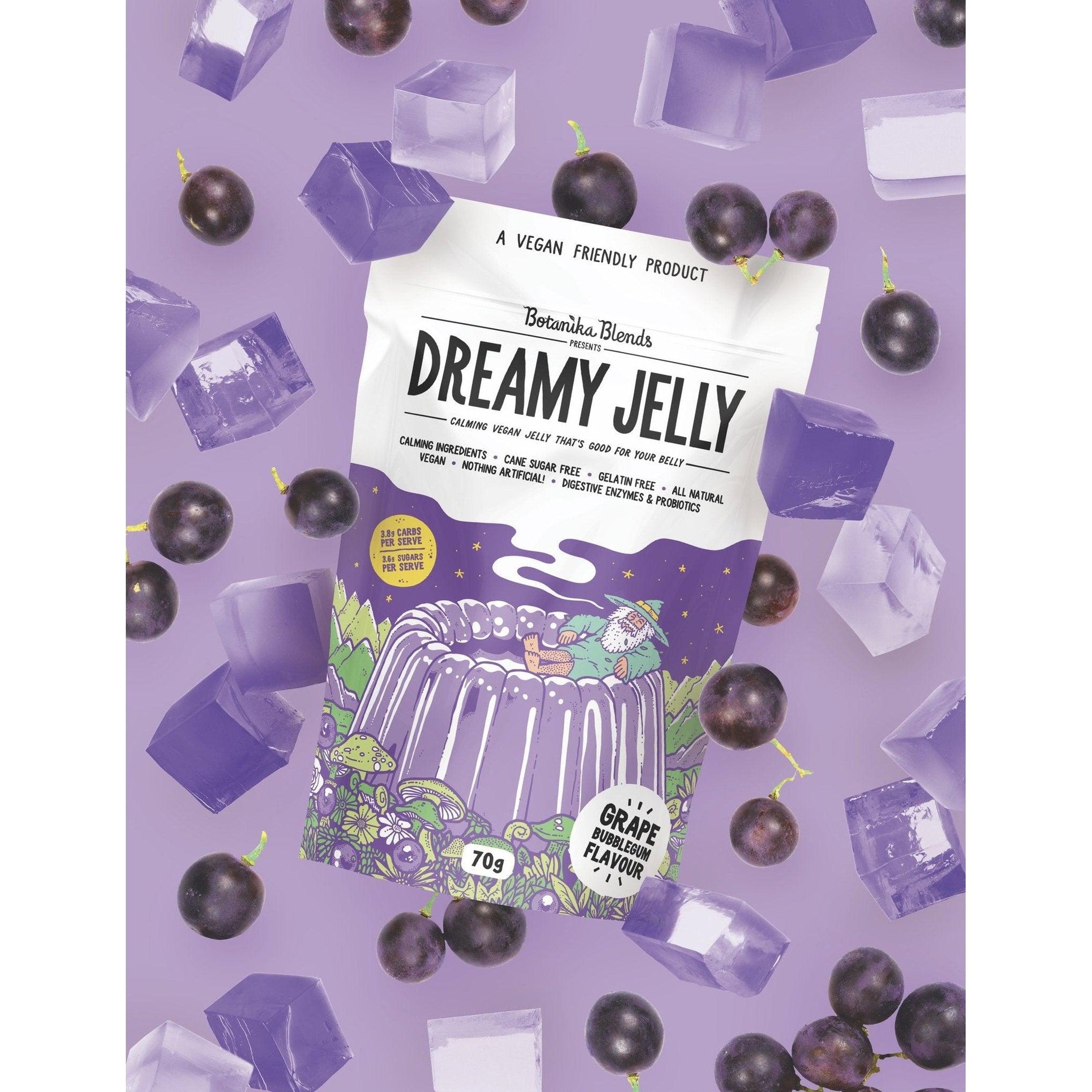 Botanika Blends Dreamy Jelly - Grape Bubblegum (70g)-Pudding & Gelatin Snacks-Foods ﻿Online Australia | FodShop