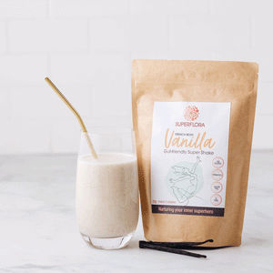 Noisy Guts Superflora Shake Satchel - Vanilla Bean (250g)