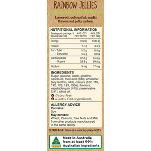 Kellys Candy Co Pouch Rainbow Jellies (250g)