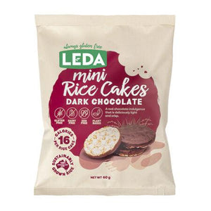 Leda Mini Rice Cakes Dark Chocolate (60g)