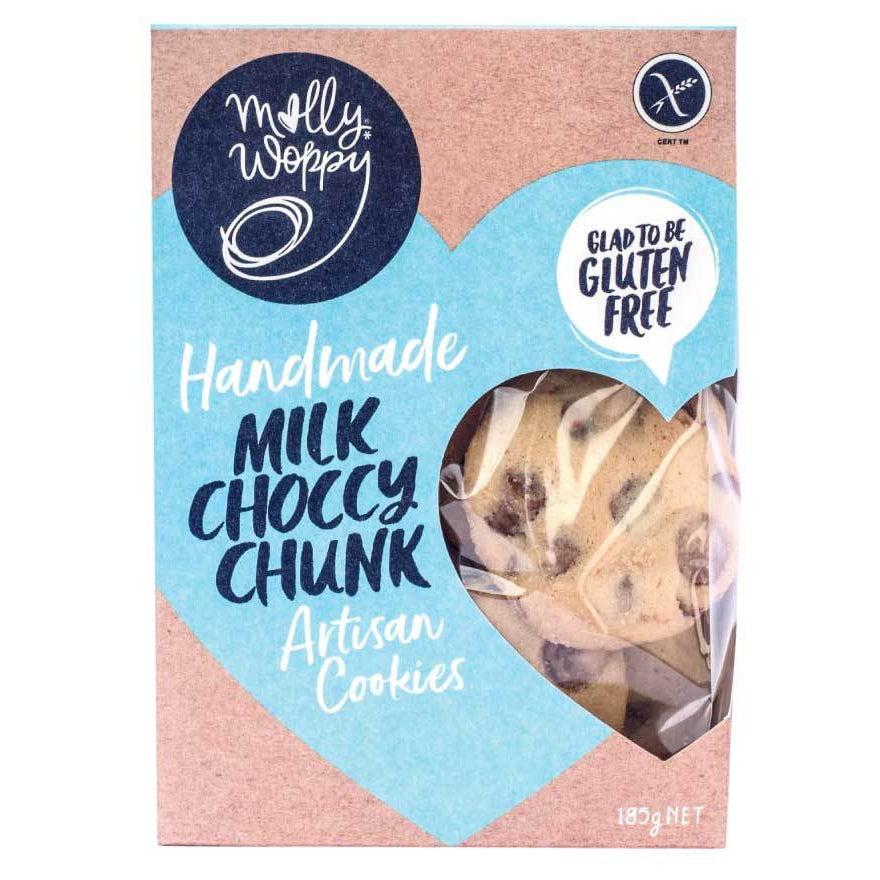 Molly Woppy Artisan Cookies Milk Choccy Chunk (185g)-Cookies-Foods ﻿Online Australia | FodShop