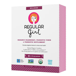 Regular Girl® Wellness Partially Hydrolysed Guar Gum PHGG + Probiotics + Cranberry (180g)  - Preorder for Despatch Early December