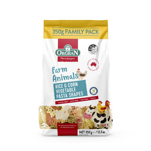 Orgran Farm Animals Rice & Corn Vegetable Pasta (350g)