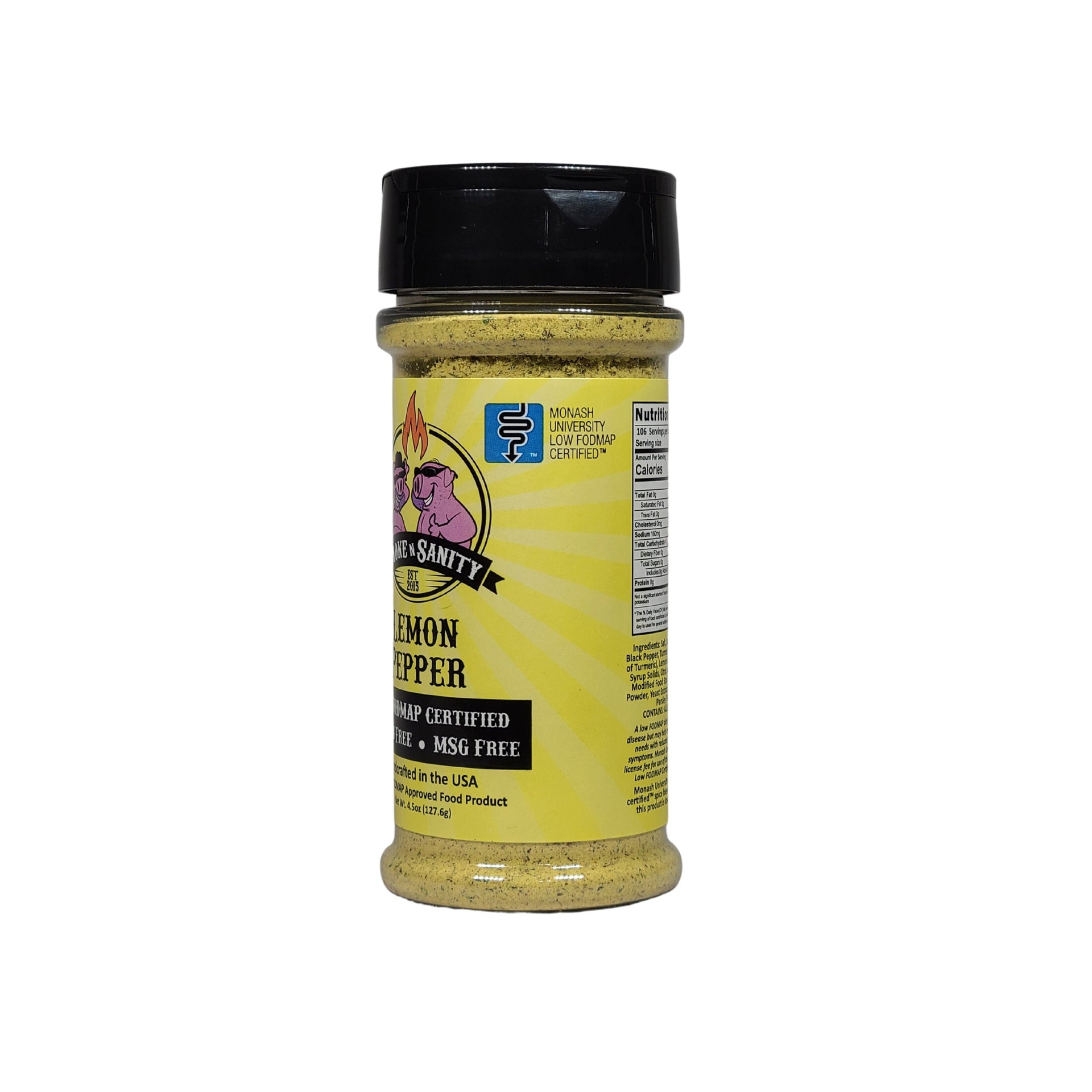 Smoke N' Sanity Lemon Pepper (130g)-Seasonings & Spices-Foods ﻿Online Australia | FodShop