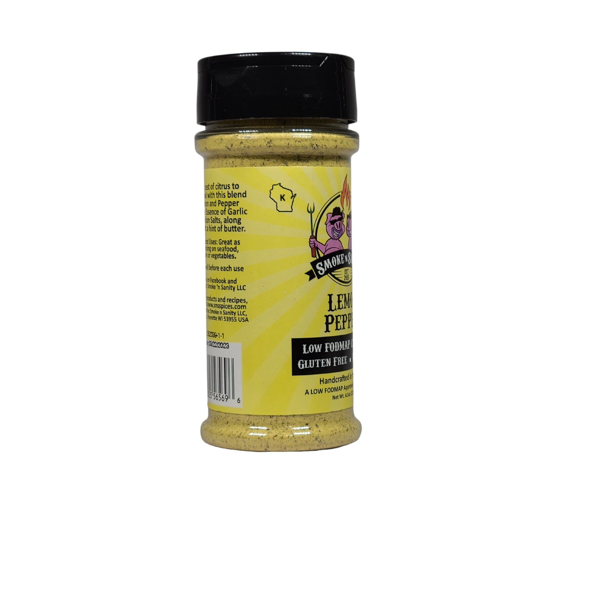 Smoke N' Sanity Lemon Pepper (130g)-Seasonings & Spices-Foods ﻿Online Australia | FodShop