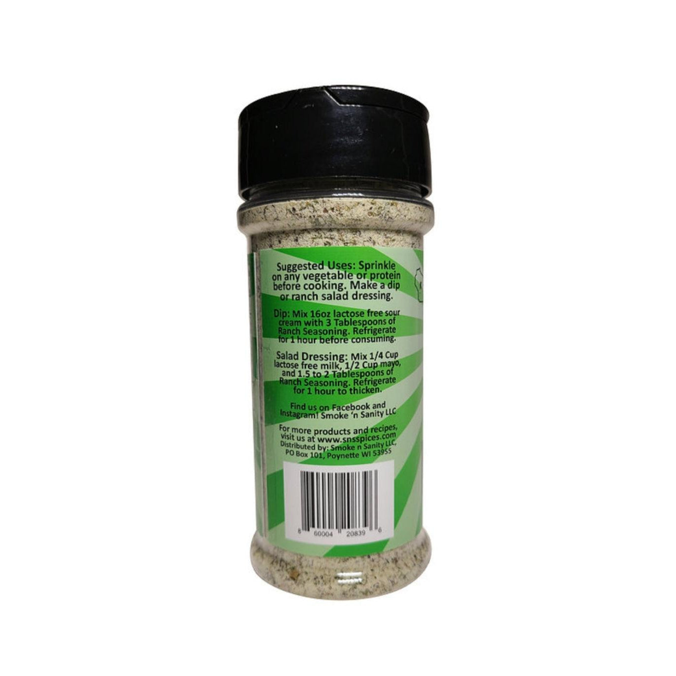 Smoke N' Sanity Supper Club Ranch (156g)-Seasonings & Spices-Foods ﻿Online Australia | FodShop