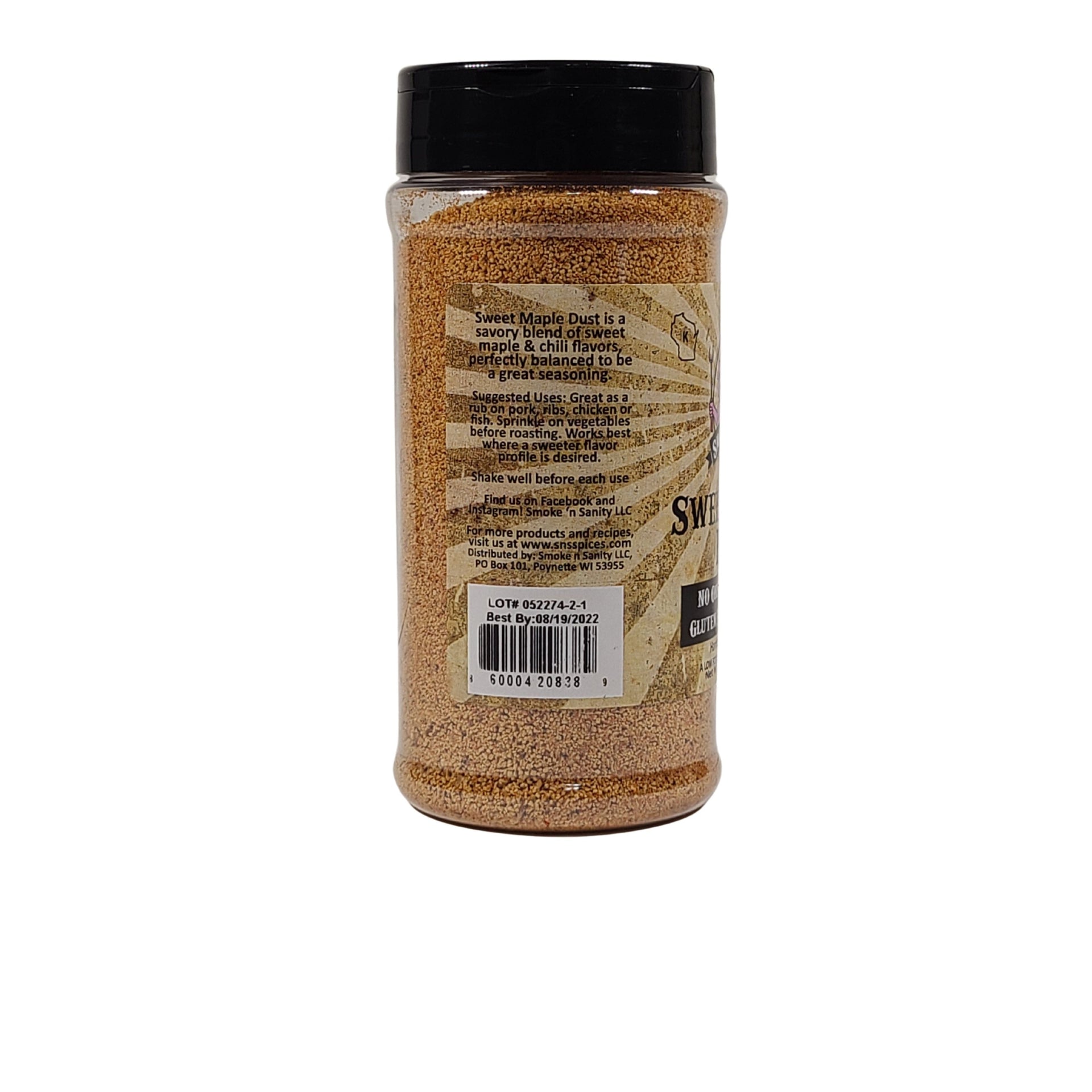 Smoke N' Sanity Sweet Maple Dust - Large Size (285g)-Seasonings & Spices-Foods ﻿Online Australia | FodShop