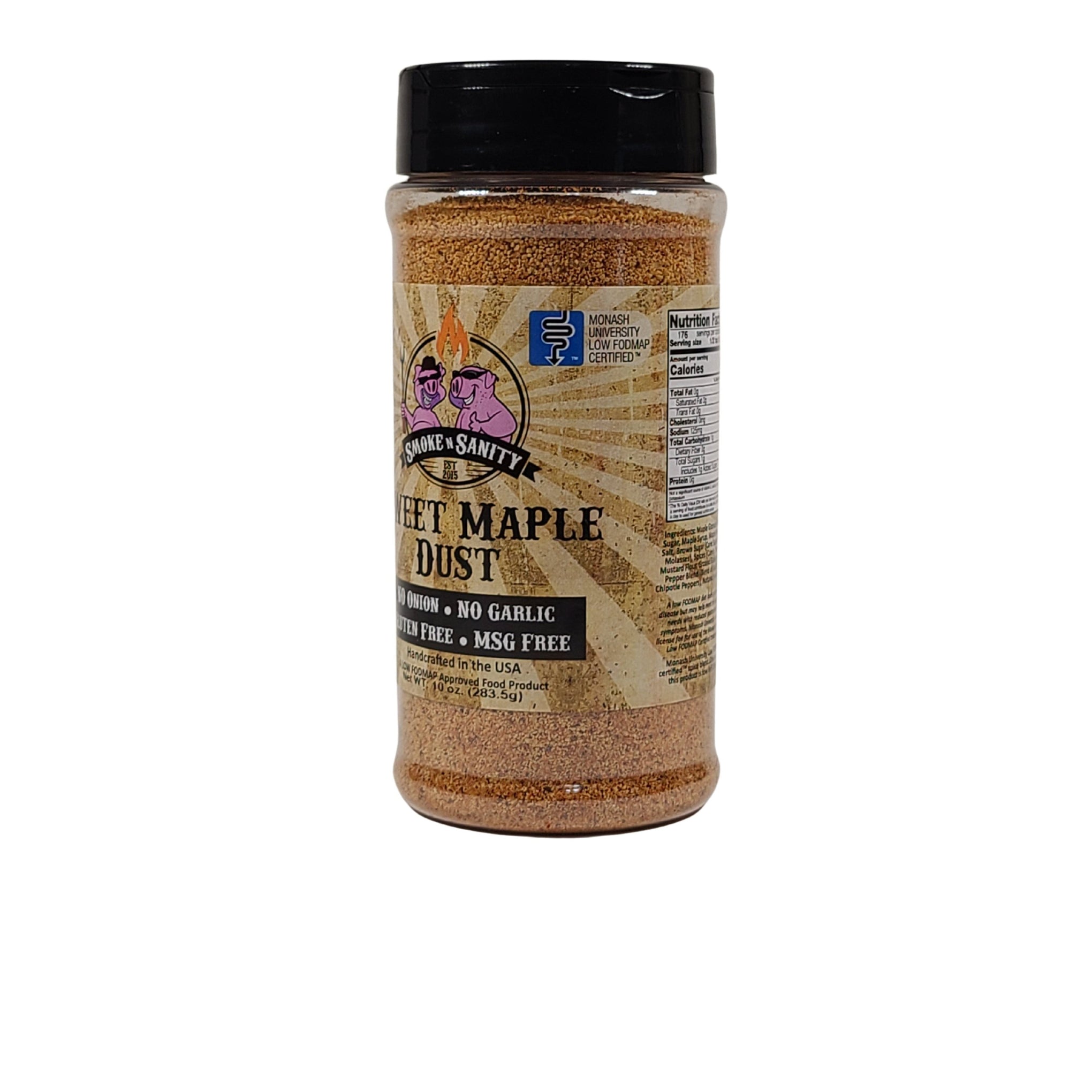 Smoke N' Sanity Sweet Maple Dust - Large Size (285g)-Seasonings & Spices-Foods ﻿Online Australia | FodShop