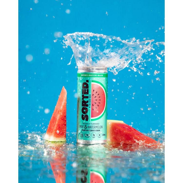 Sorted Sparkling Prebiotic Drink - Mint & Watermelon (250ml) - VIC Pickup Only-Flavored Carbonated Water-Foods ﻿Online Australia | FodShop