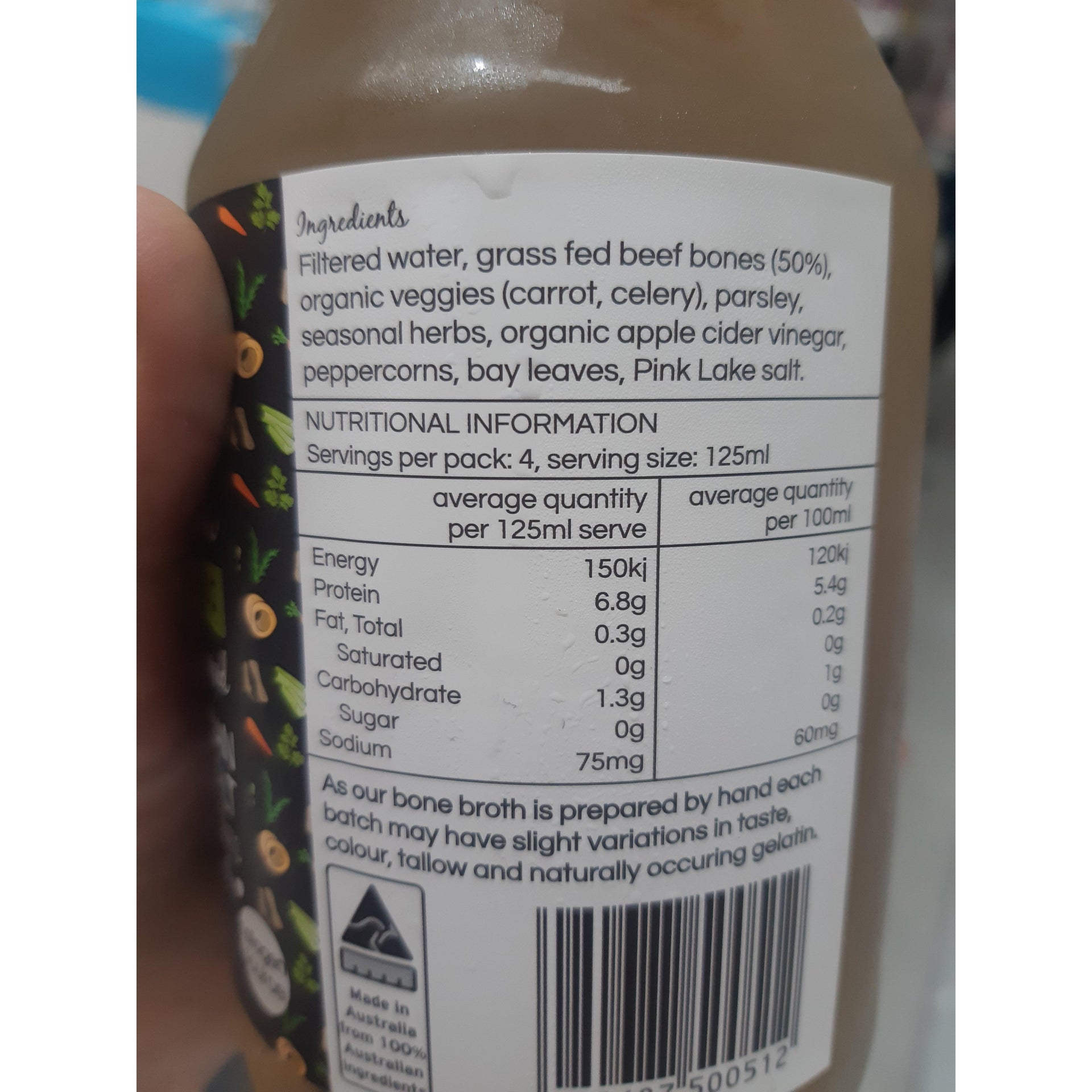 The Broth Sisters Beef Bone Broth (500ml) - REFRIGERATED PRODUCT-Soups & Broths-Foods ﻿Online Australia | FodShop