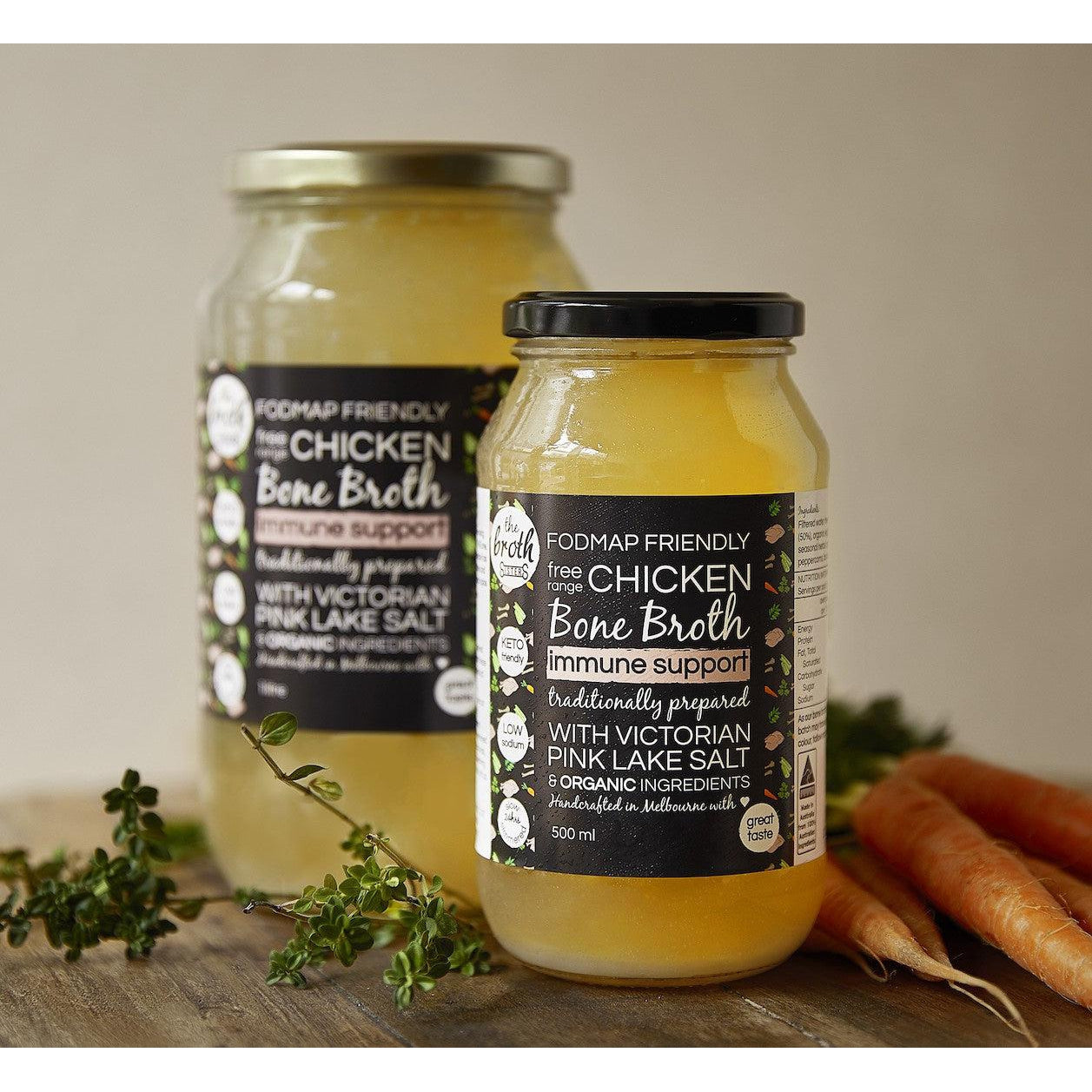 The Broth Sisters Chicken Bone Broth (500ml) - REFRIGERATED PRODUCT-Soups & Broths-Foods ﻿Online Australia | FodShop