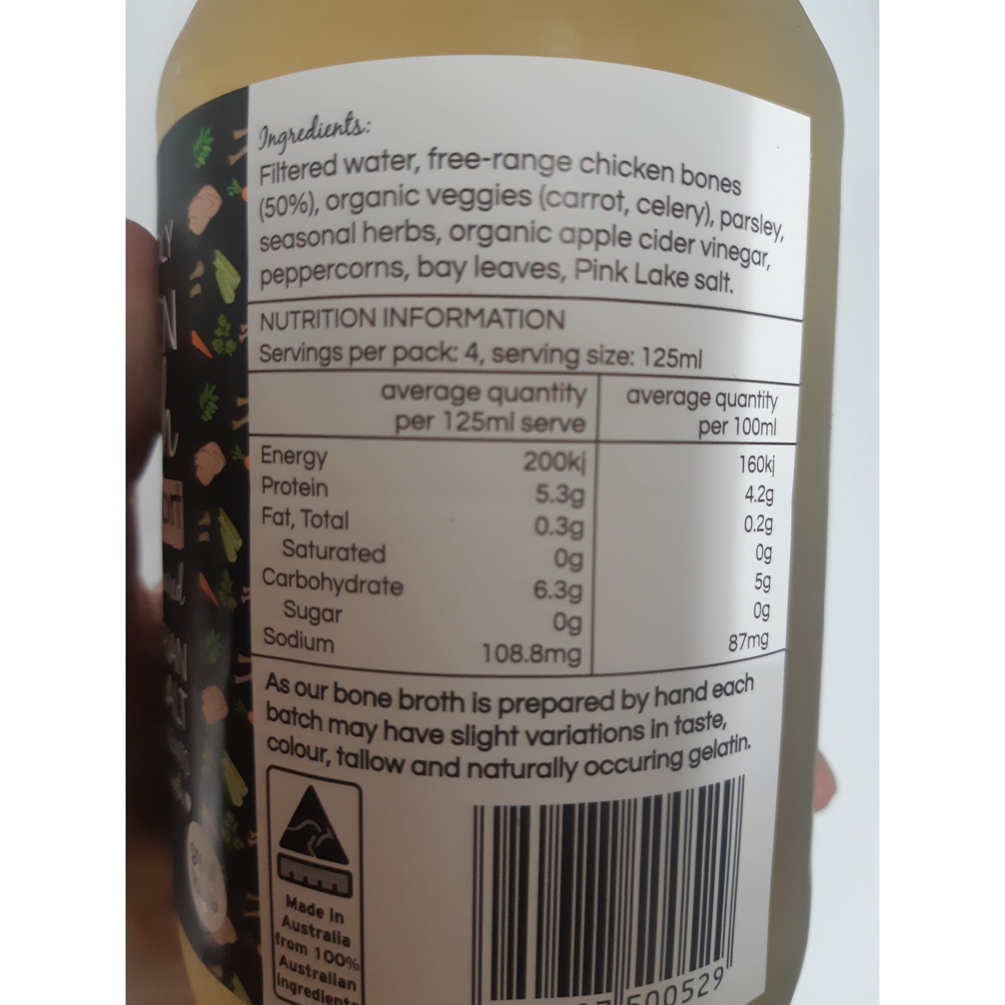 The Broth Sisters Chicken Bone Broth (500ml) - REFRIGERATED PRODUCT-Soups & Broths-Foods ﻿Online Australia | FodShop