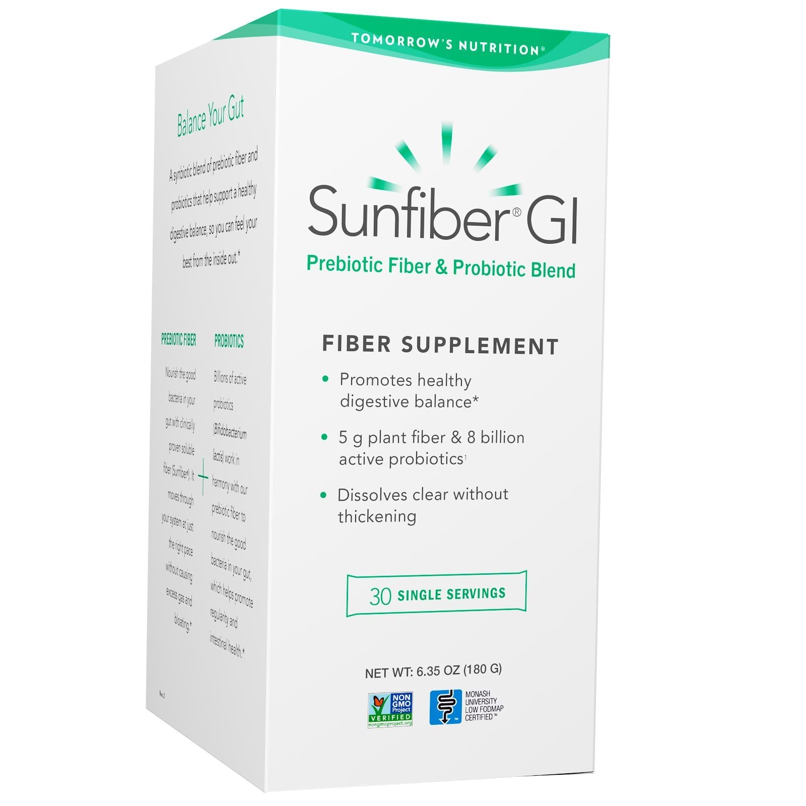 Tomorrow's Nutrition Sunfiber GI (180g)-Vitamins & Supplements-Foods ﻿Online Australia | FodShop
