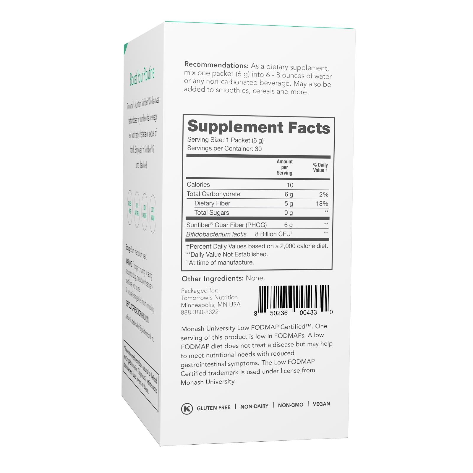 Tomorrow's Nutrition Sunfiber GI (180g)-Vitamins & Supplements-Foods ﻿Online Australia | FodShop