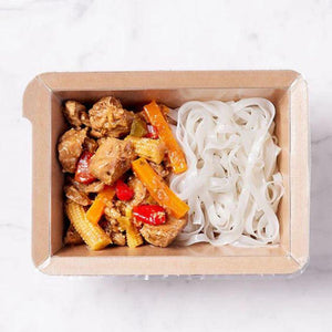 Dineamic Low FODMAP Sweet & Sour Pork with Rice Noodles - FRESH PRODUCT, DELIVERY ONLY