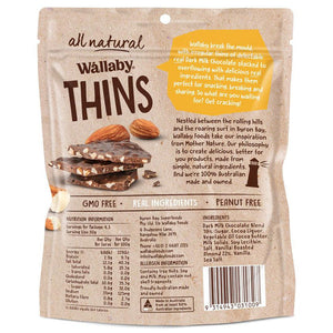 Wallaby Thins Dark Chocolate Almond (130g)