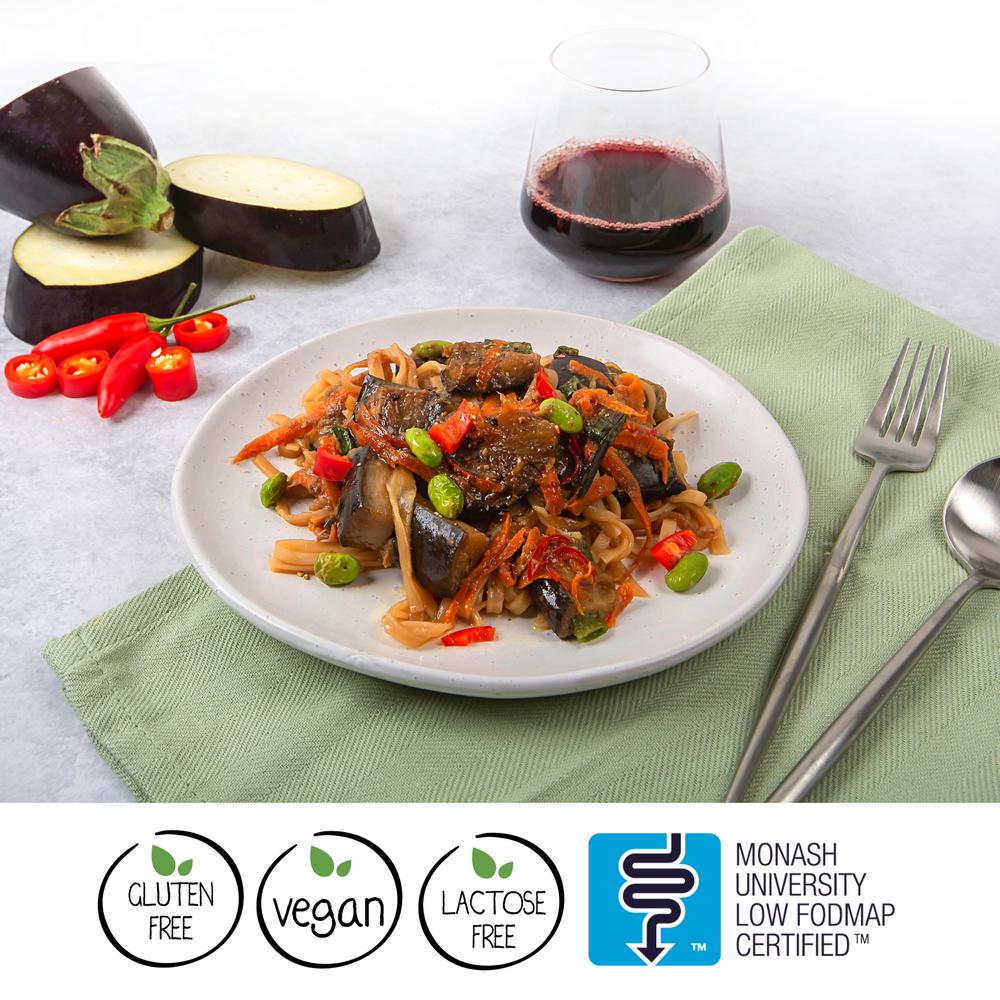 We Feed You Marinated Eggplant & Noodles w/ Zucchini and Edamame (370g) - FROZEN PRODUCT - DELIVERY ONLY-Meal-Foods ﻿Online Australia | FodShop