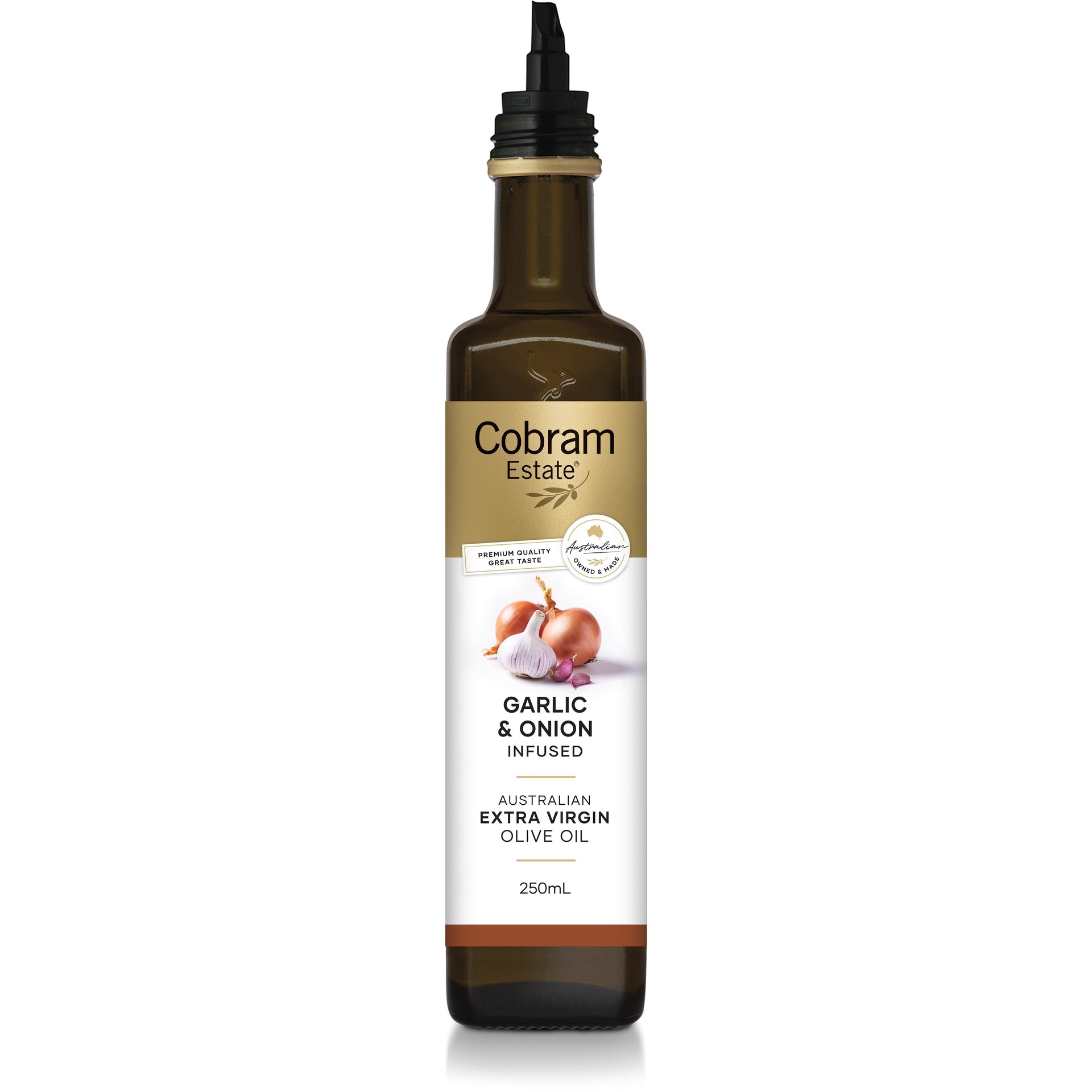 Cobram Estate Garlic & Onion Infused Extra Virgin Olive Oil (250ml)-Cooking Oils-Foods ﻿Online Australia | FodShop