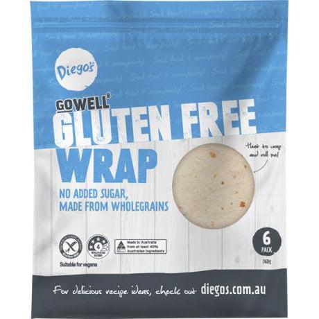 Diego's GoWELL Gluten Free Wraps 6pk (360g)-Tortillas & Wraps-Foods ﻿Online Australia | FodShop
